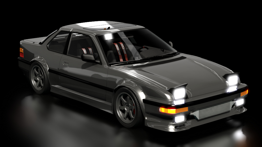 Honda Prelude 1988 Modified, skin grey