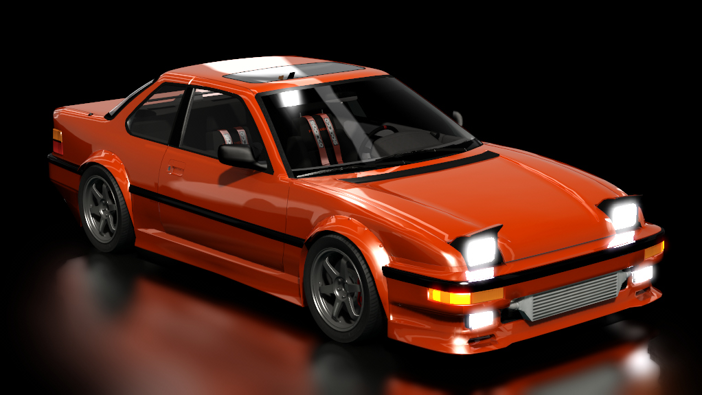 Honda Prelude 1988 Modified, skin orange