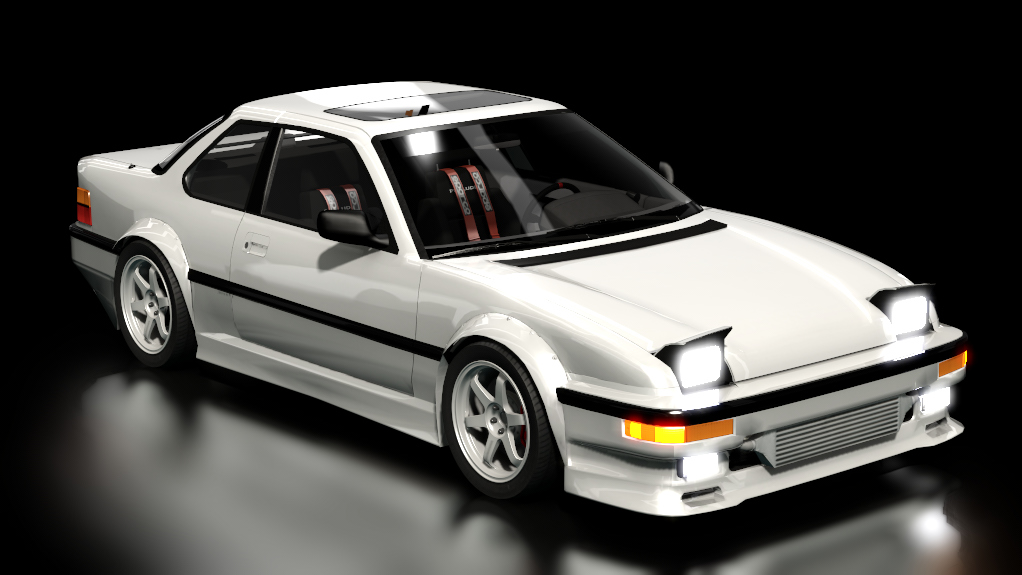 Honda Prelude 1988 Modified, skin white