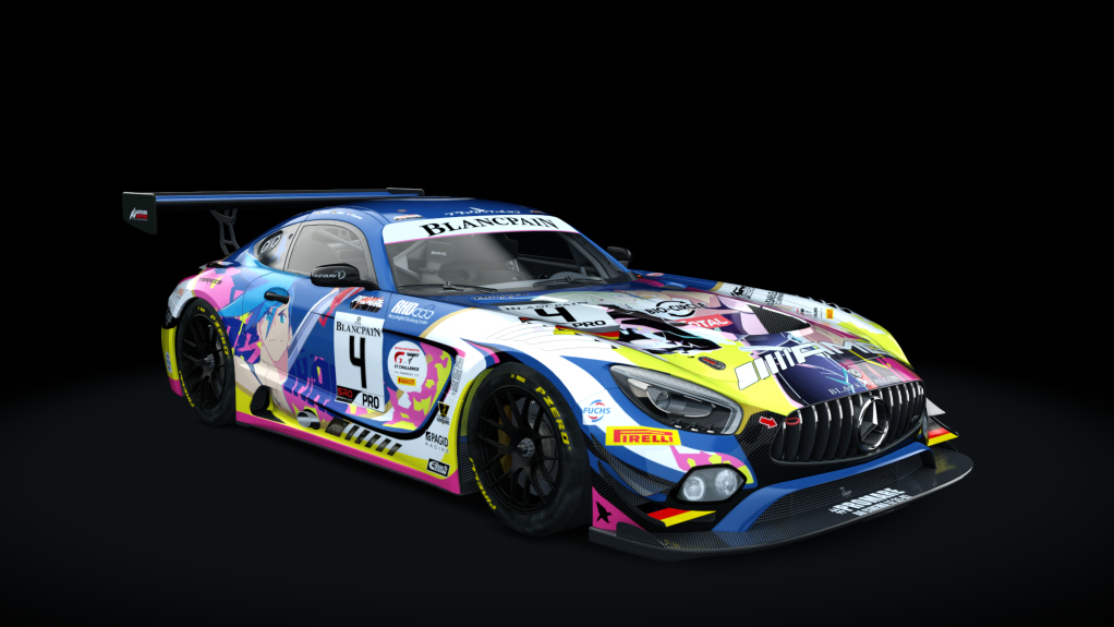 Mercedes-Benz AMG GT3, skin 2019_black-falcon_04_spa24h