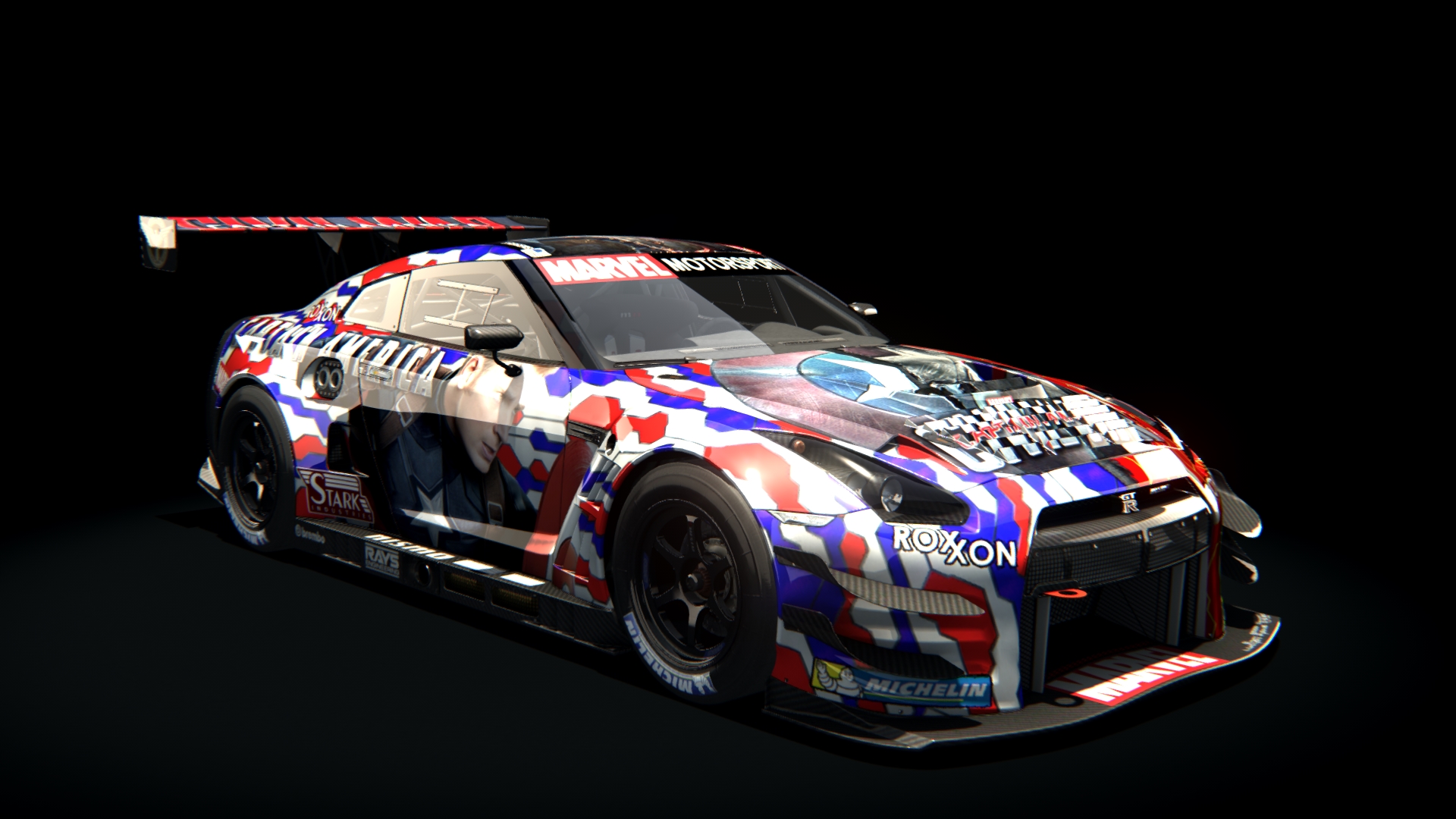 Nissan GT-R GT3, skin Marvel_Motorsport