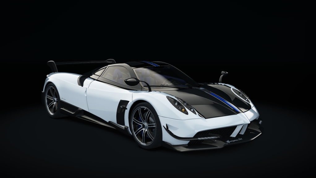 Pagani Huayra BC, skin white_carbon_blue