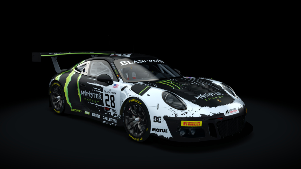 Porsche 911 GT3 R 2016, skin 28_MonsterEnergy_Green