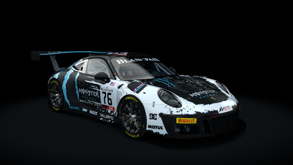 Porsche 911 GT3 R 2016, skin 76_MonsterEnergy_Blue