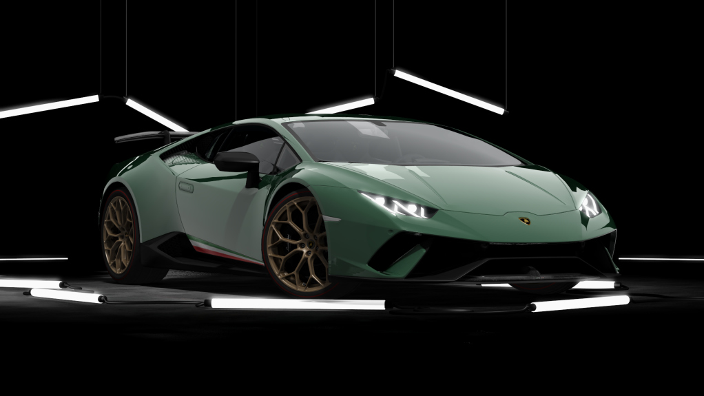 Lamborghini Huracan Performante, skin verde_hydra