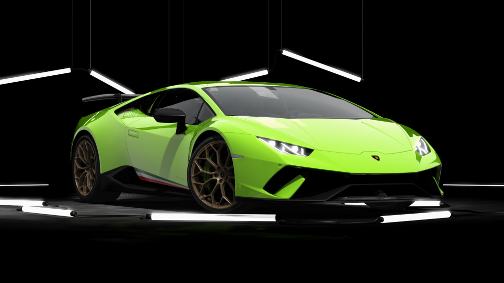 Lamborghini Huracan Performante, skin verde_mantis