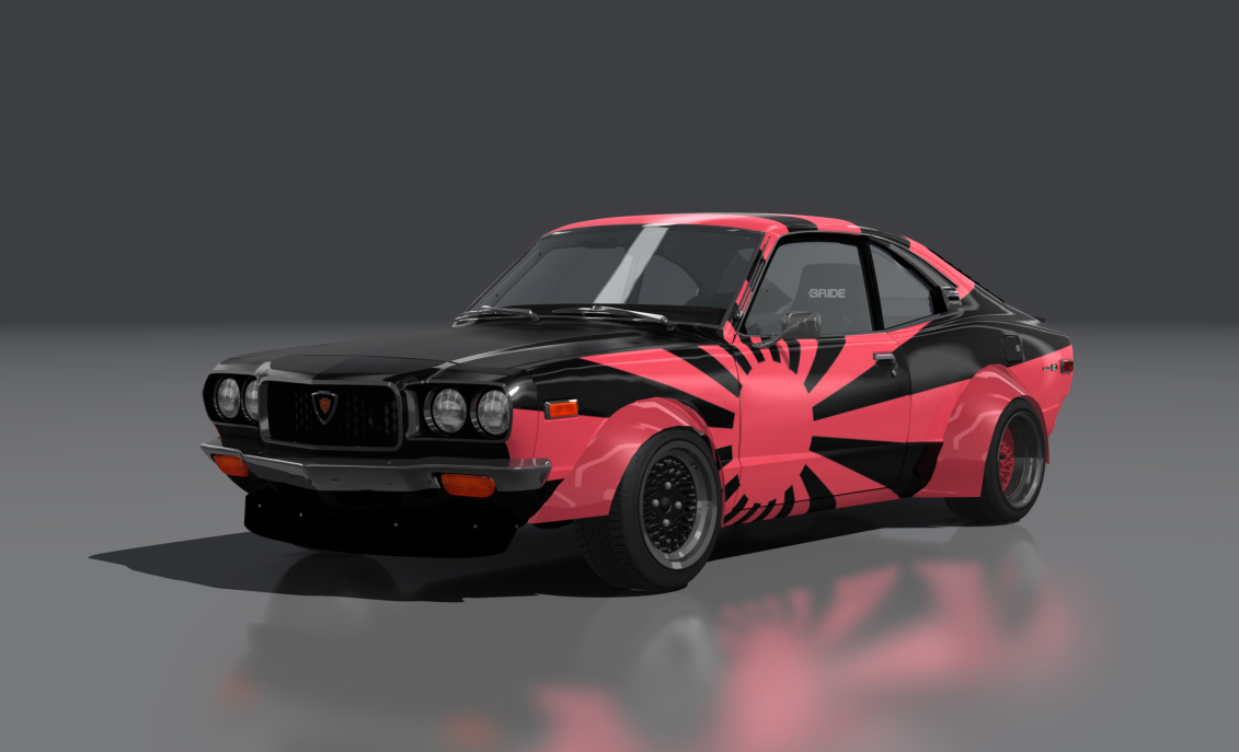 Fumi Mazda RX3, skin rising_sun_black