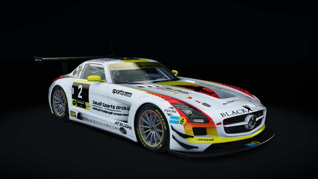 Mercedes SLS AMG GT3, skin Black_Falcon_Dubai_24H_2