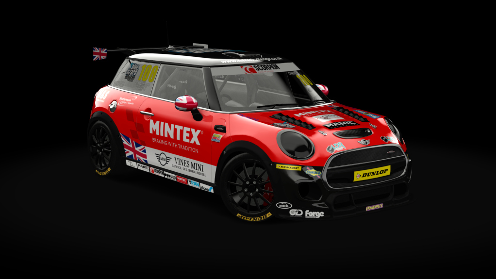 Mini Cooper JCW Challenge (F56) evo, skin uk_100_davey