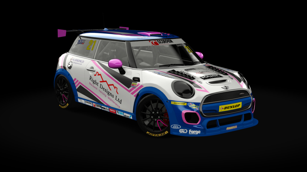 Mini Cooper JCW Challenge (F56) evo, skin uk_21_davidson