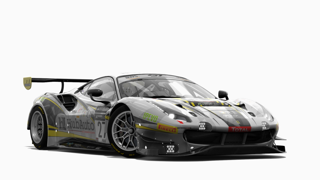 Ferrari 488 GT3 EVO 2020, skin #27 HubAuto Corsa