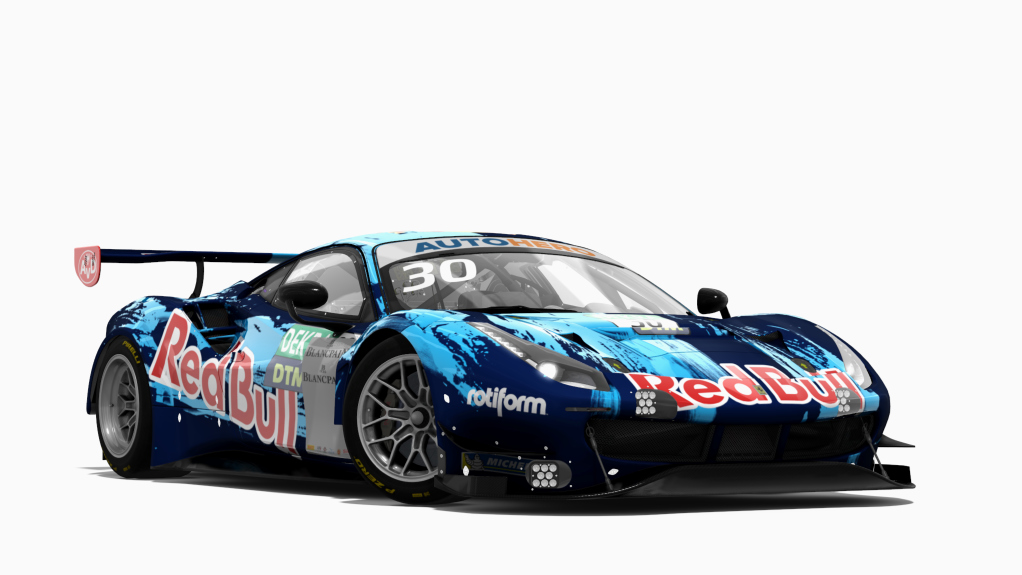 Ferrari 488 GT3 EVO 2020, skin #30 Red Bull Racing