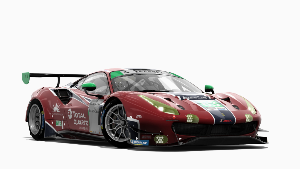 Ferrari 488 GT3 EVO 2020, skin #63 Scuderia Corsa IMSA