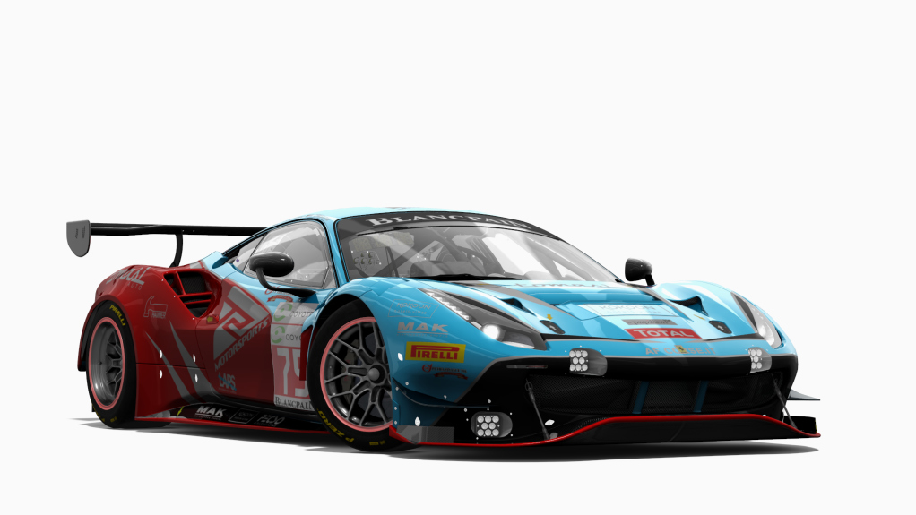 Ferrari 488 GT3 EVO 2020, skin #75 T2 Motorsport (2018)