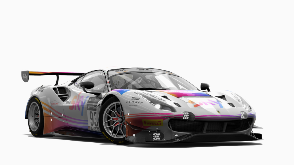 Ferrari 488 GT3 EVO 2020, skin #93 Sky Tempesta Racing