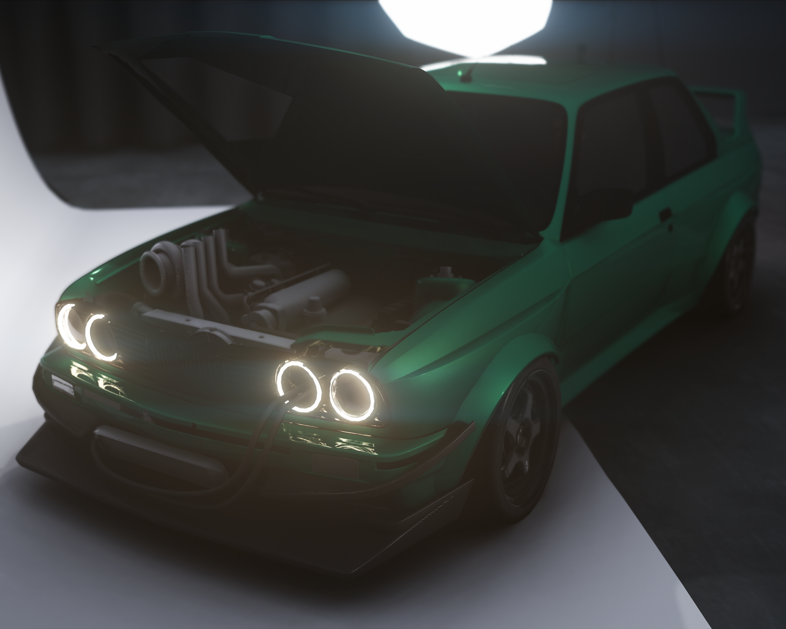 BMW M3 E30 Widebody Twin Turbo | Prvvy Spec, skin 07 Isle of Man Green metallic