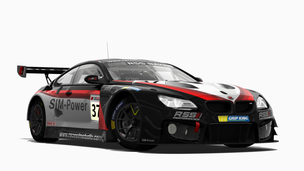 BMW M6 GT3 EVO V8, skin 02_sim_power_red_vents