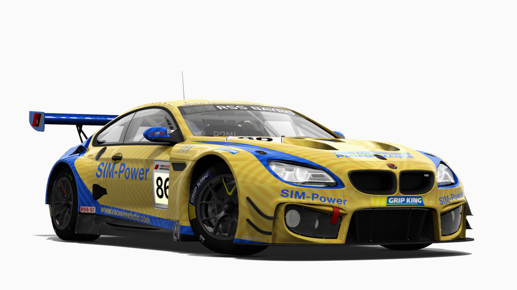 BMW M6 GT3 EVO V8, skin 05_sim_power_blue_gtm