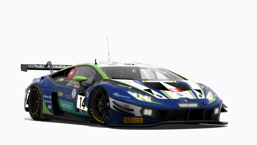 Lamborghini Huracan GT3 V10 Evo, skin Emil Frey Racing #14 24h Spa