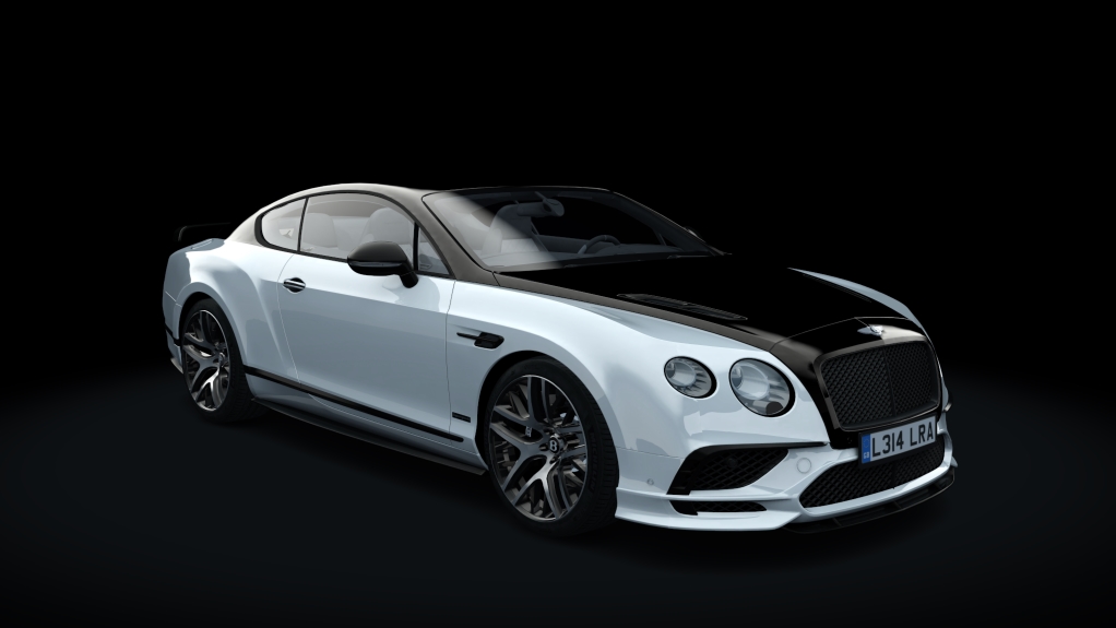 Bentley Continental GT Supersports, skin Silk White Satin - Oxford Black