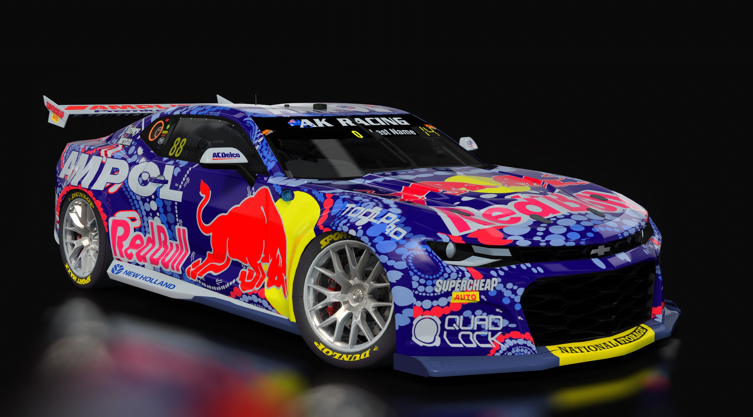 Supercars Gen3 Camaro AK, skin 88_red_bull_indigenous