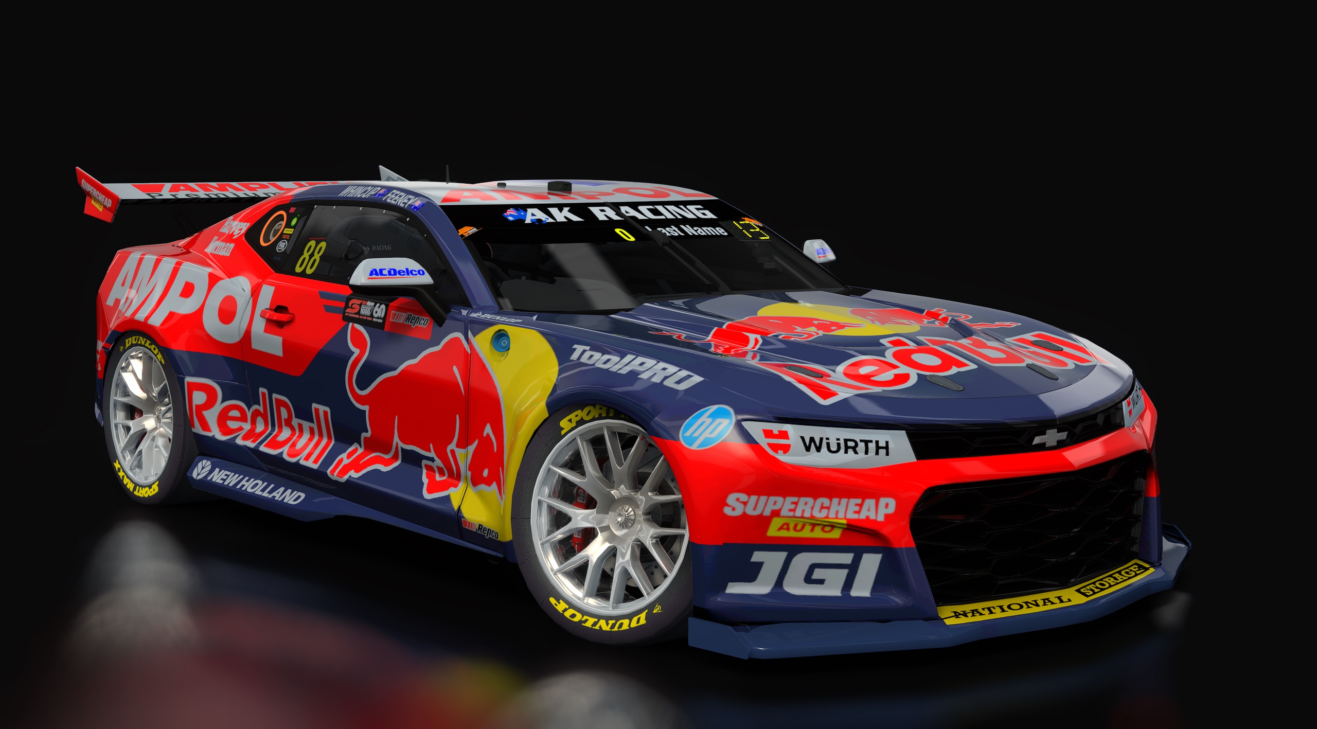 Supercars Gen3 Camaro AK, skin 88_redbull