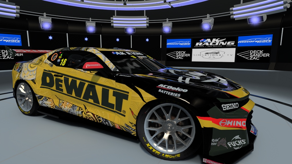 Supercars Gen3 Camaro AK, skin DEWALT 18 Indigenous 2023