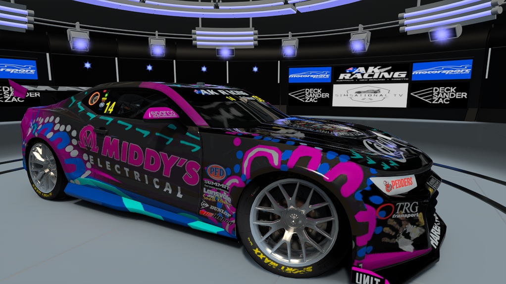 Supercars Gen3 Camaro AK, skin MIDDYS_14 Darwin 2024 Indigenous design