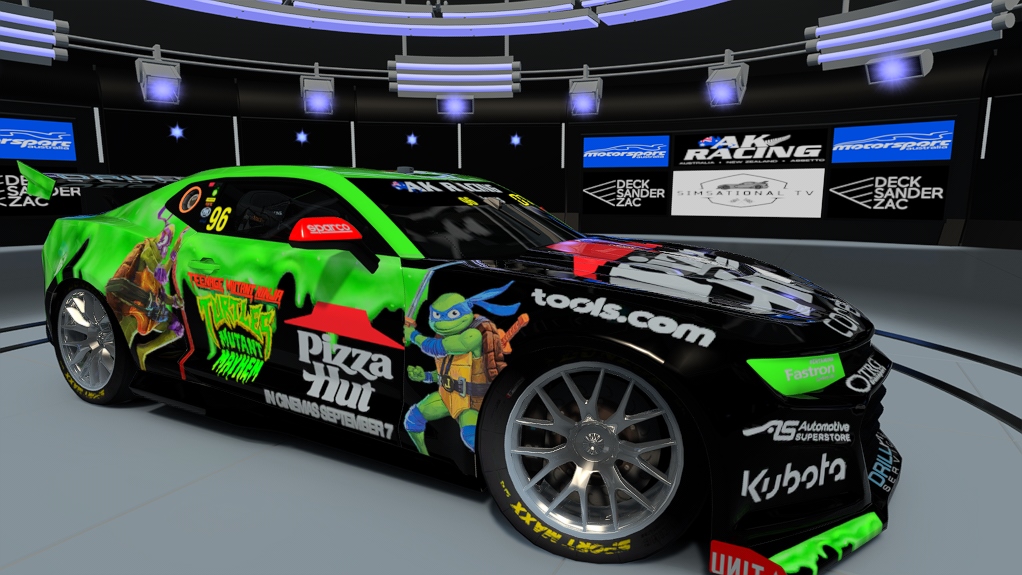 Supercars Gen3 Camaro AK, skin Pizza Hut TMNT edition