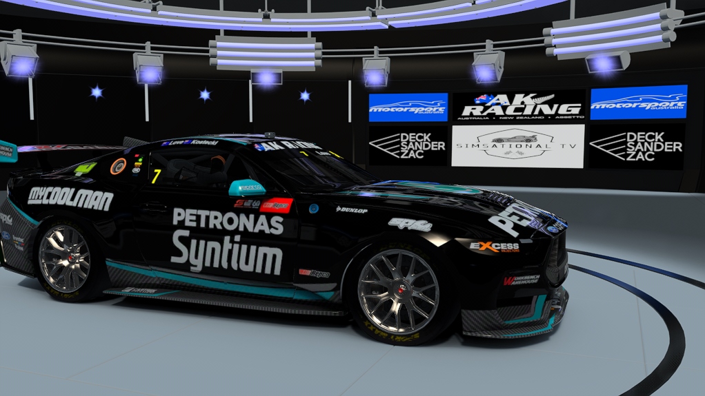 Supercars Gen3 Mustang AK, skin #7 LoveJ. Kostecki Bathurst 1000