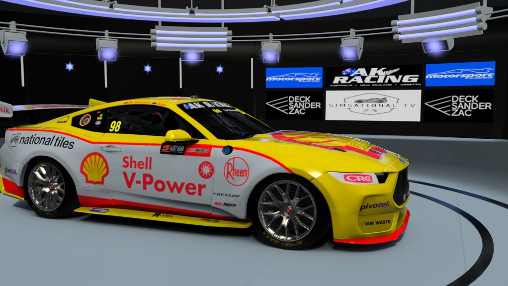 Supercars Gen3 Mustang AK, skin #98 De SilvestroAllen Bathurst 1000