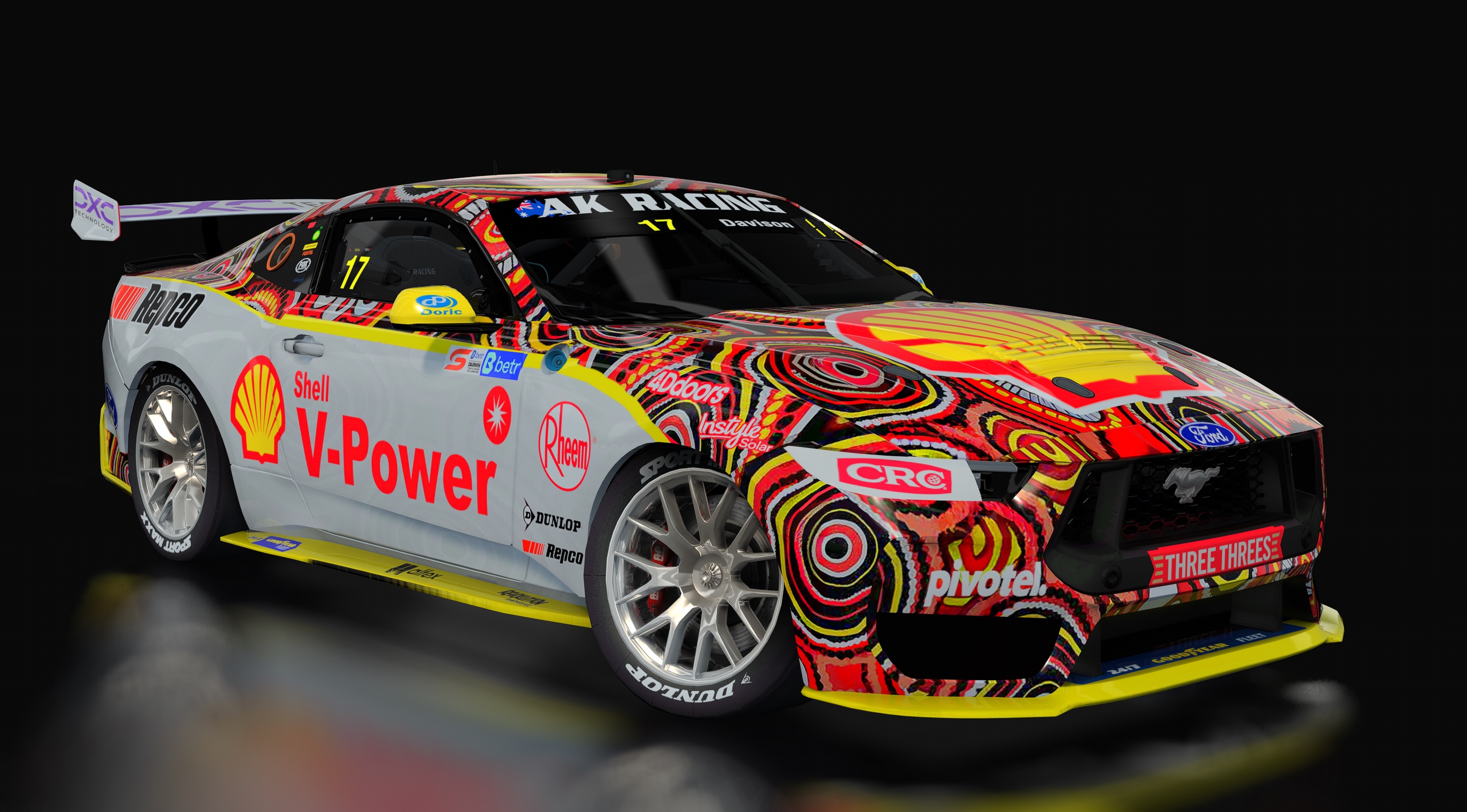 Supercars Gen3 Mustang AK, skin 17_davison_indigenous