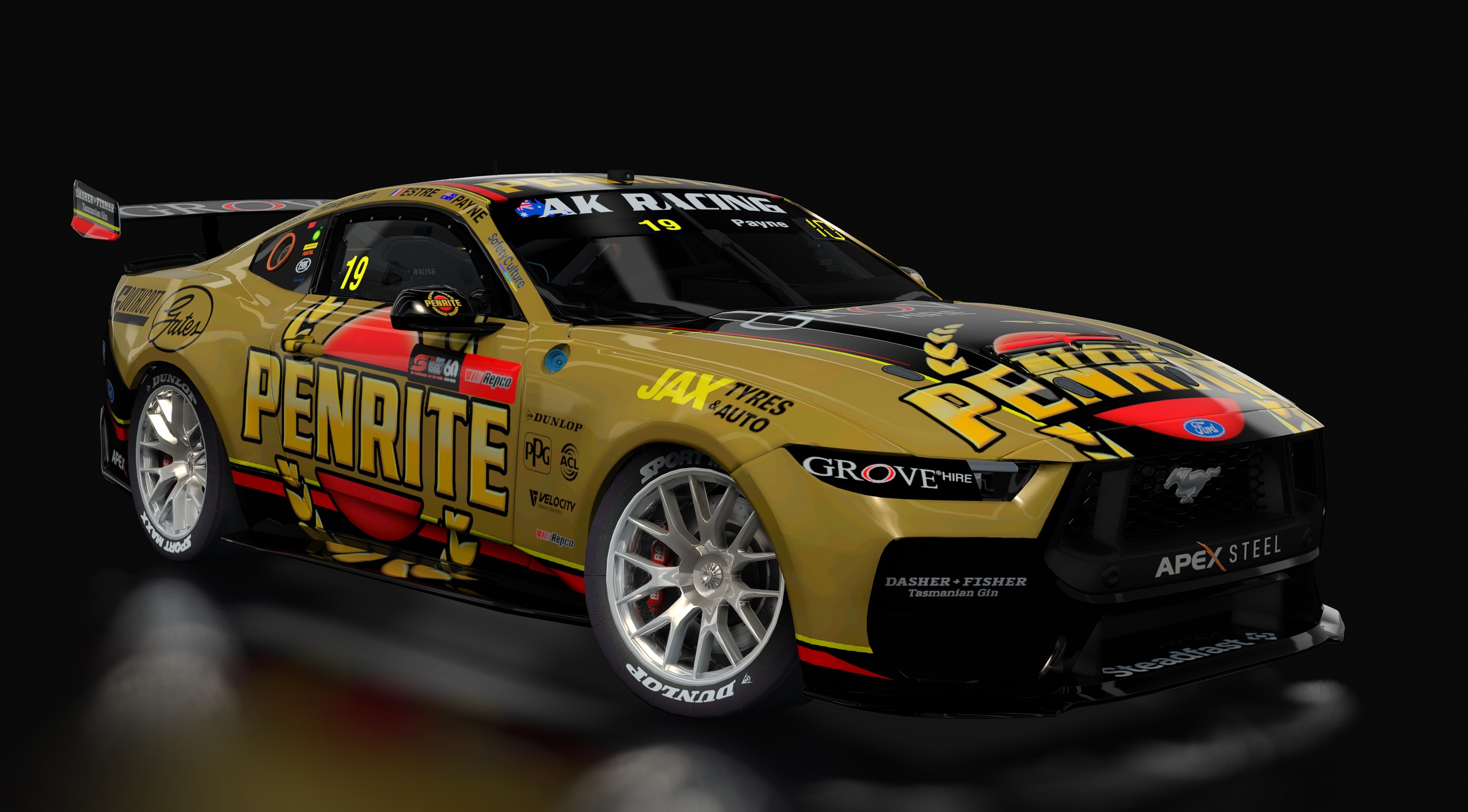 Supercars Gen3 Mustang AK, skin 19_payne_bathurst_1000