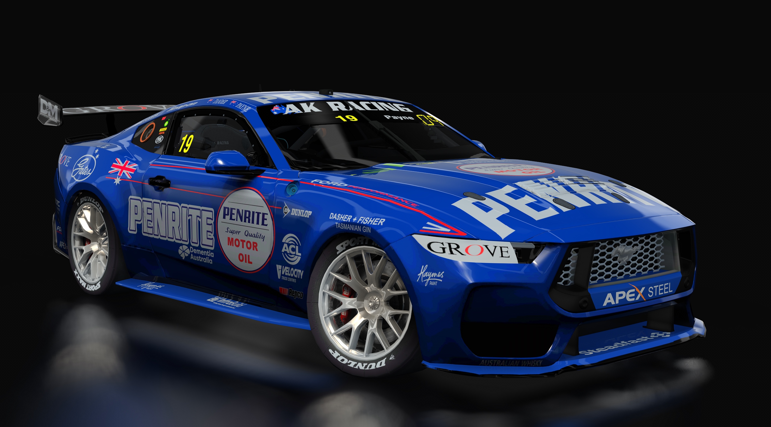 Supercars Gen3 Mustang AK, skin 19_penrite_blue_edition