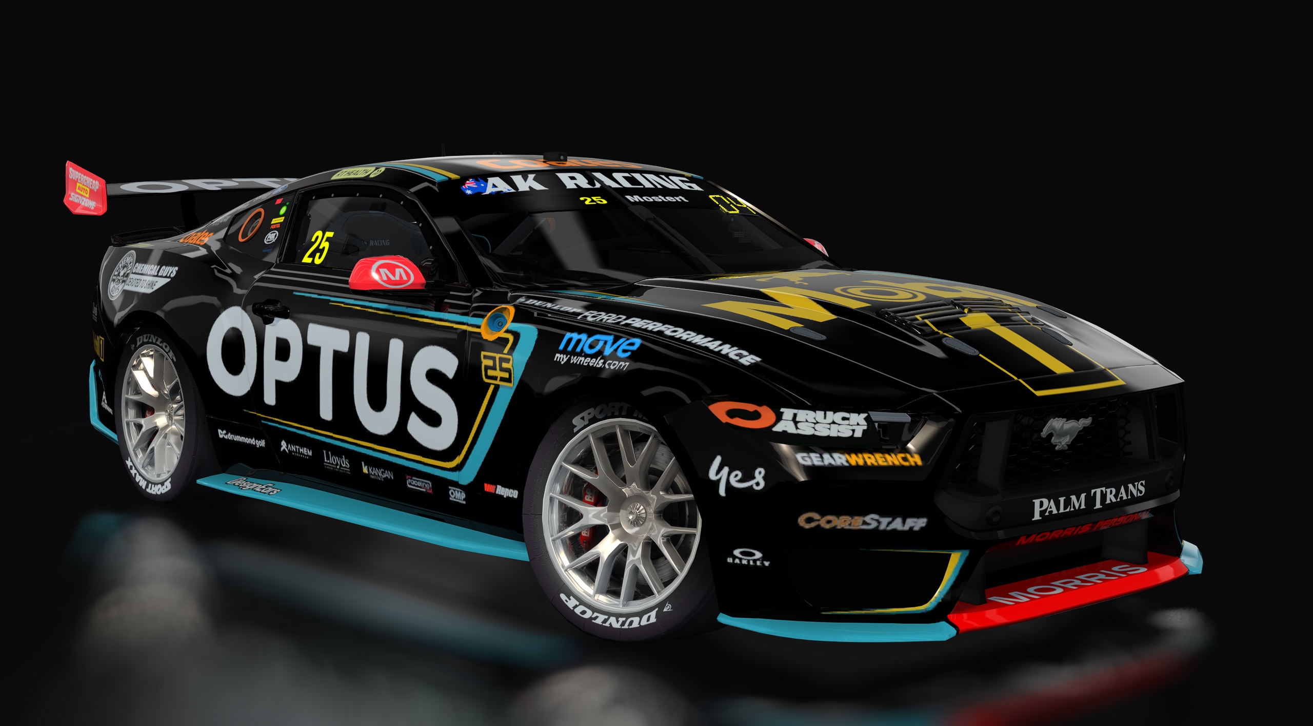 Supercars Gen3 Mustang AK, skin 25_optus_gold