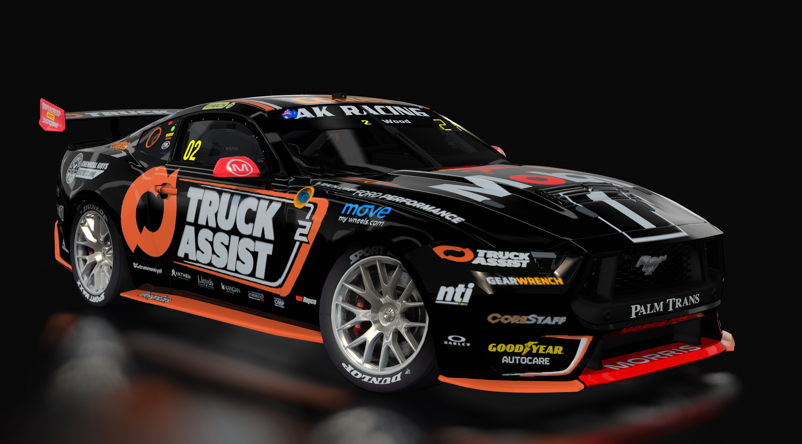 Supercars Gen3 Mustang AK, skin 2_truck_assist_black
