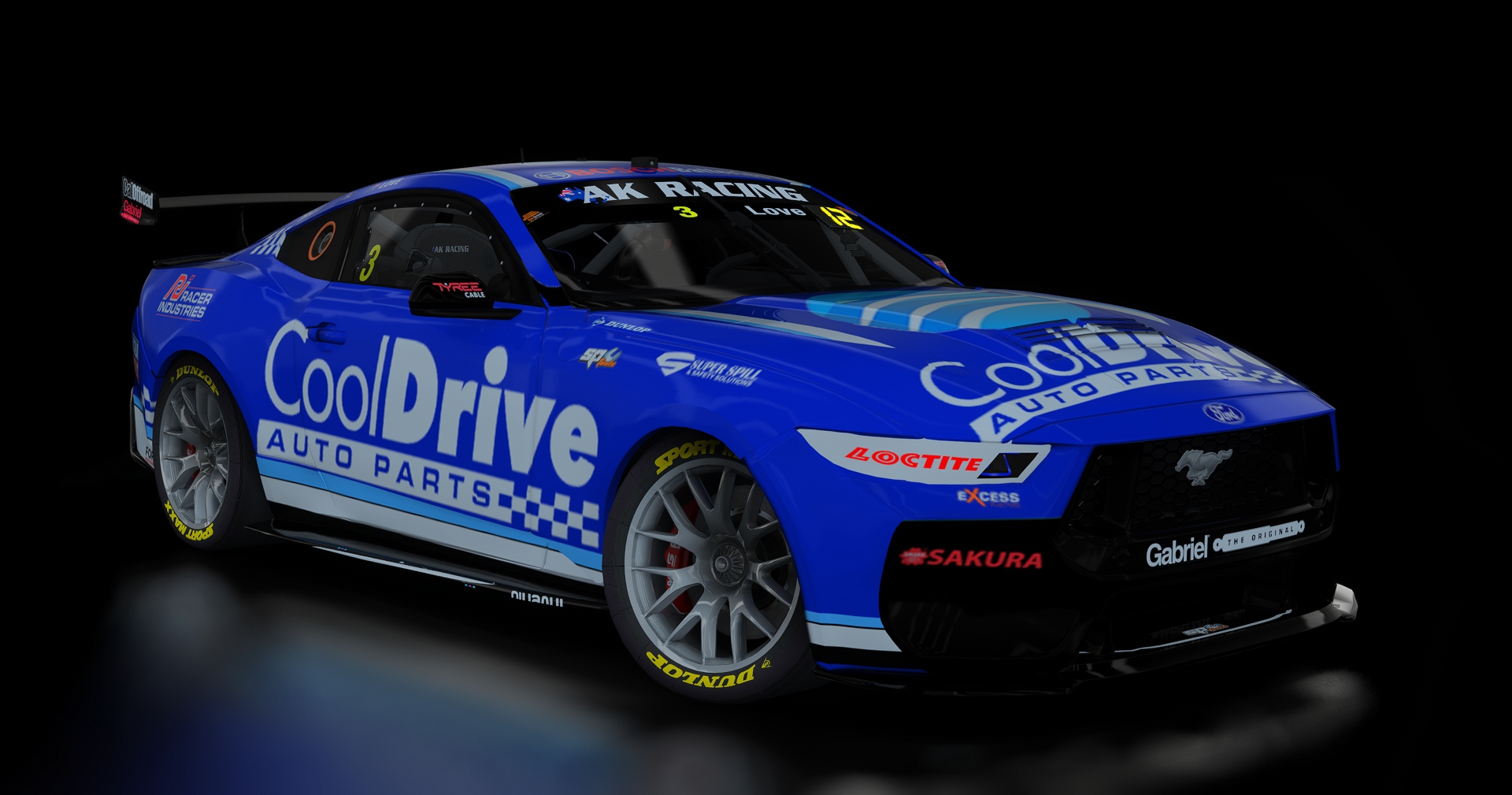 Supercars Gen3 Mustang AK, skin 3_Love_2025