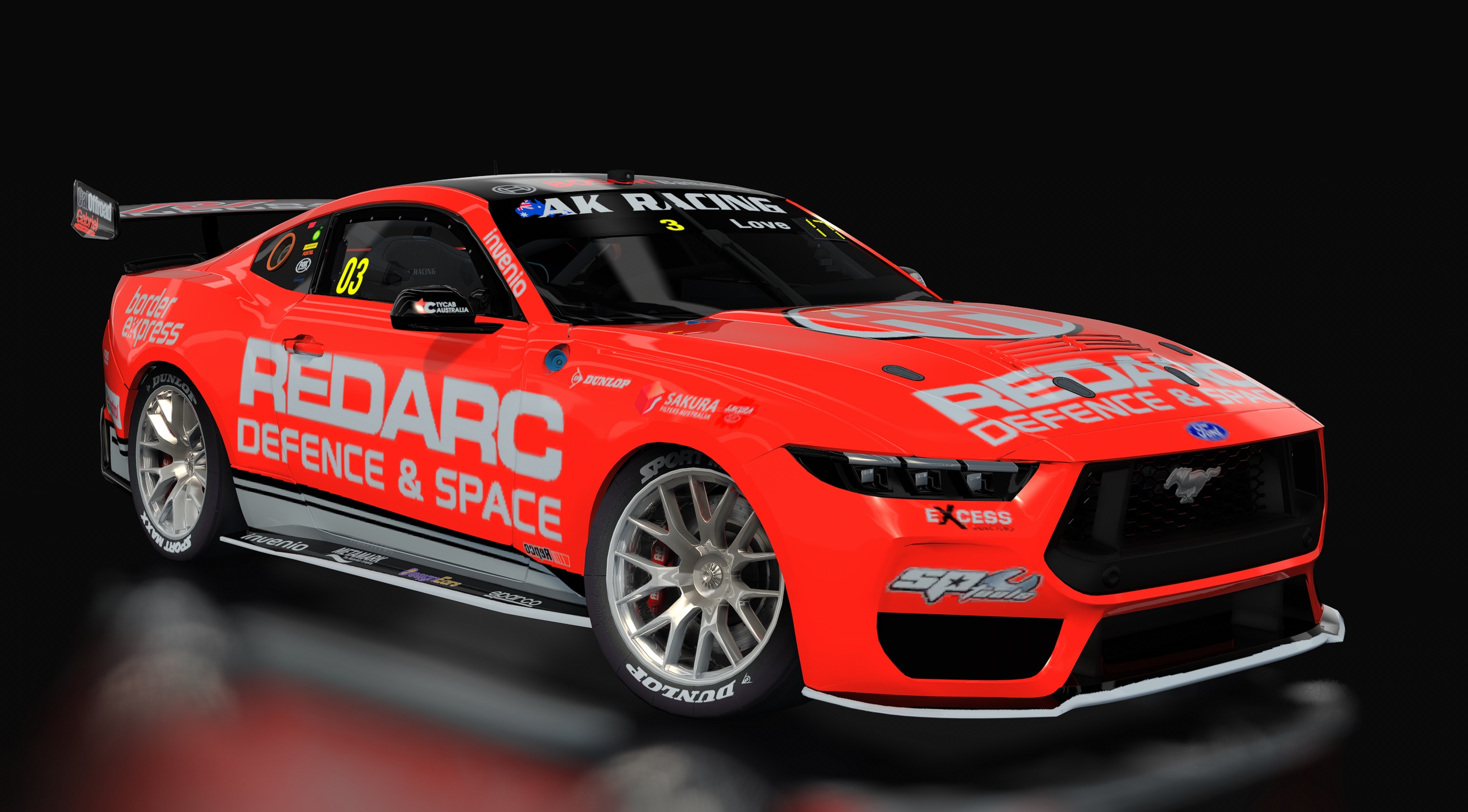 Supercars Gen3 Mustang AK, skin 3_Love_redarc