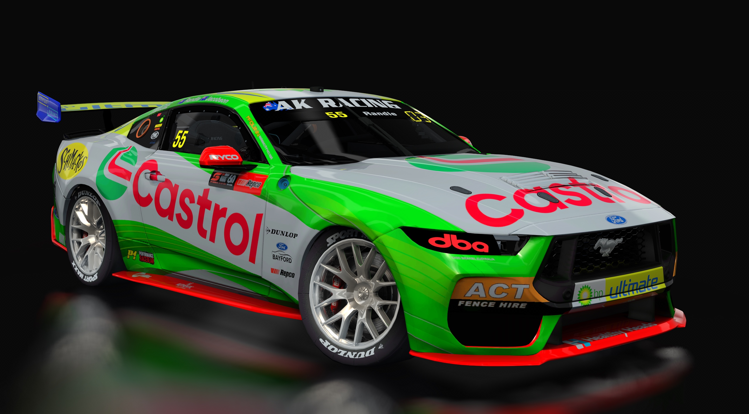 Supercars Gen3 Mustang AK, skin 55_randle_bathurst_1000