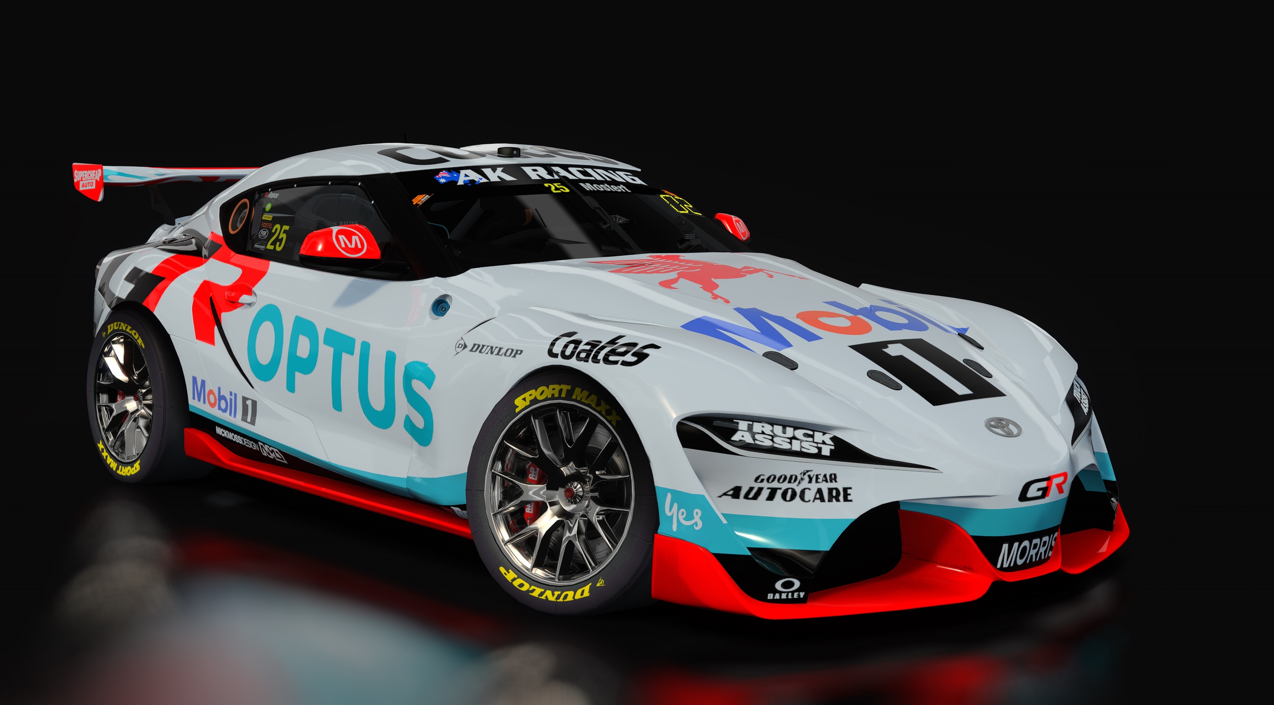 Supercars Gen3 Supra AK, skin 2026_wau_mostert