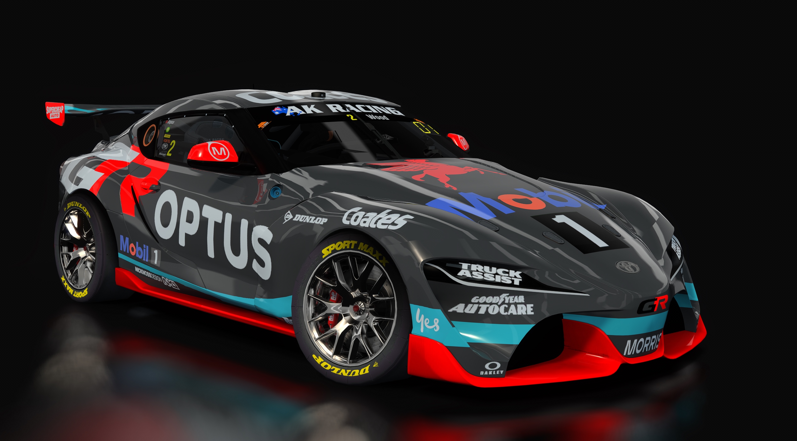 Supercars Gen3 Supra AK, skin 2026_wau_wood