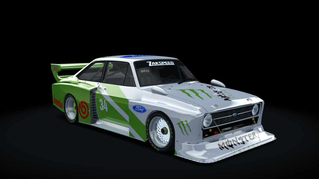 Ford Escort  Zakspeed MKII RS Turbo DRM Div II, skin Monster_Energy