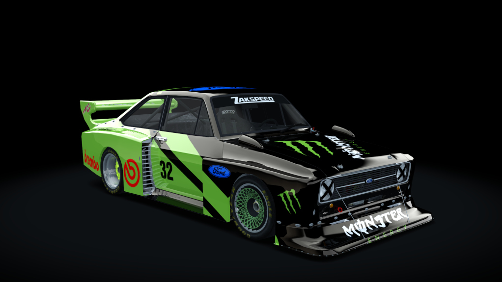 Ford Escort  Zakspeed MKII RS Turbo DRM Div II, skin Monster_Energy_Black